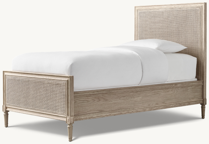 Three Quarter view of Marcelle Cane Bed 