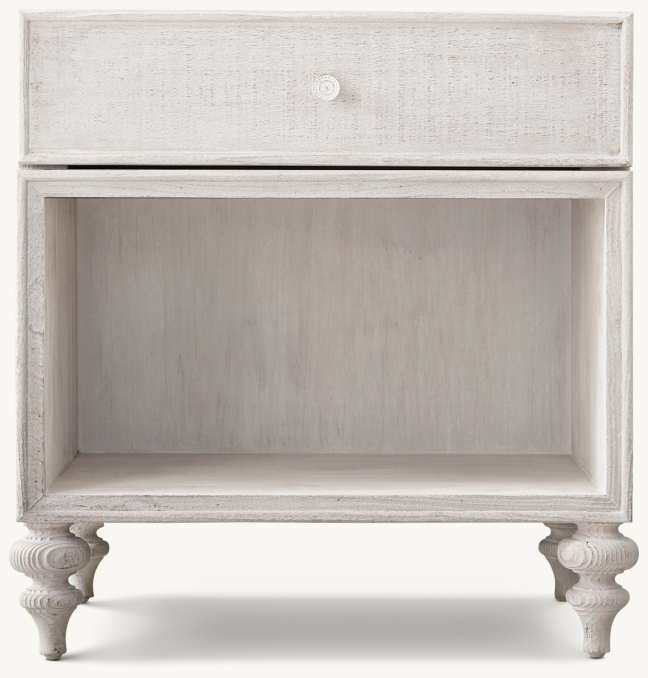 Front view of Zoe Open Nightstand 
