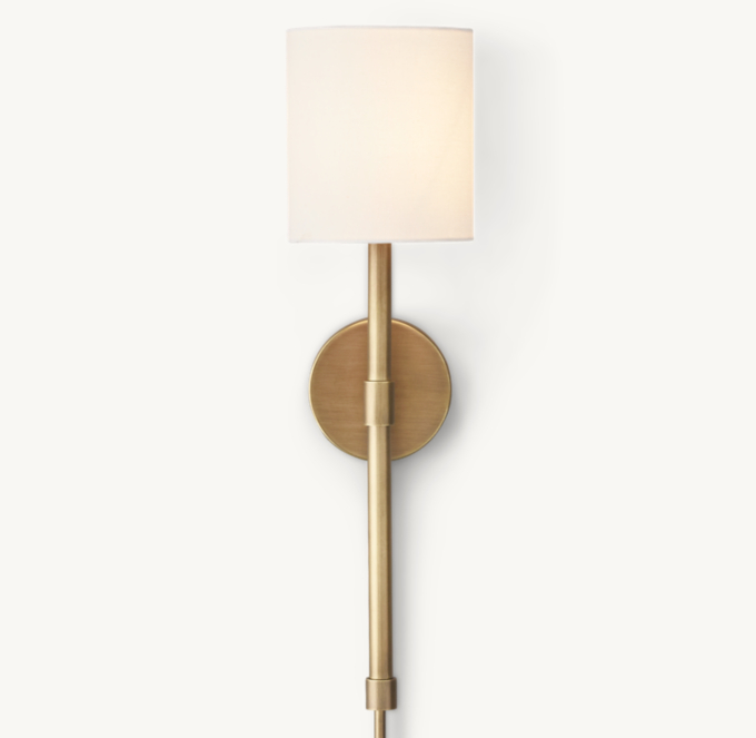 Leighton Sconce With Shade - Brass