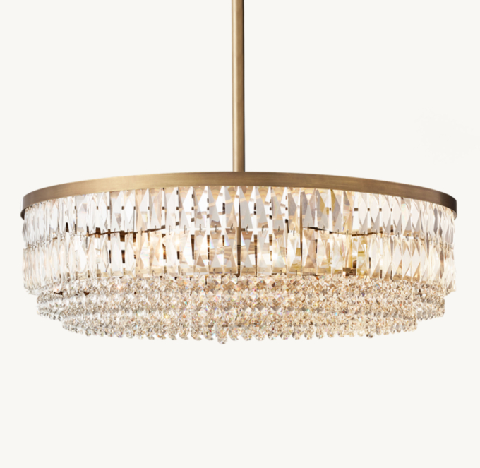 Front view of Portia Crystal Large Pendant  
