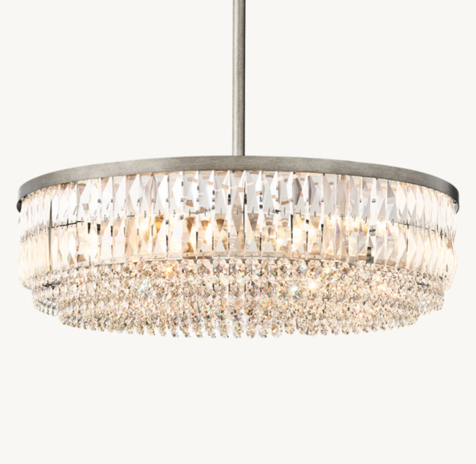 Front view of Portia Crystal Large Pendant  