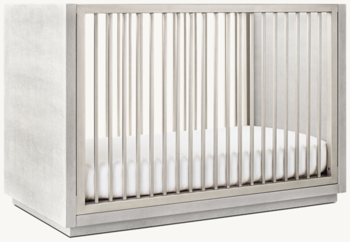 Clio Shagreen Panel Crib - Pewter