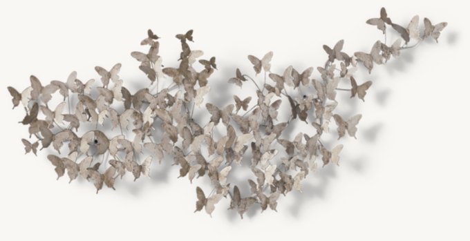 Scattered Butterfly Wall Décor - Pewter