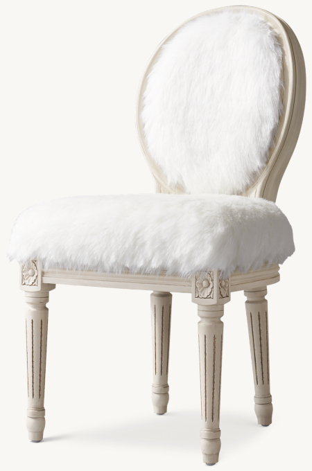 Vintage French Kashmir Faux Fur Play Chair