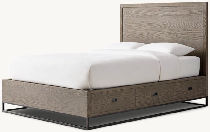 Avalon Storage Bed With Metal Base
