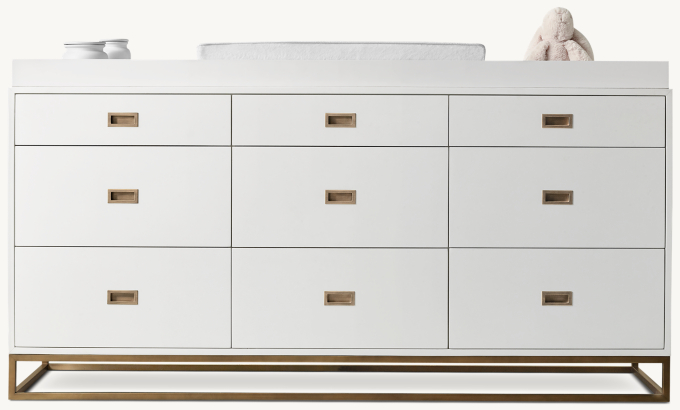 Avalon Extra-Wide Dresser & Topper Set