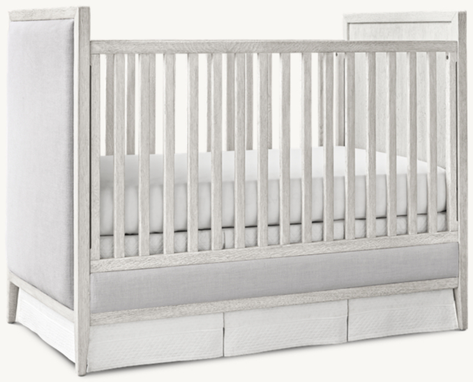 Three Quarter view of Jeune French Contemporary Panel Crib Toddler Bed Kit 