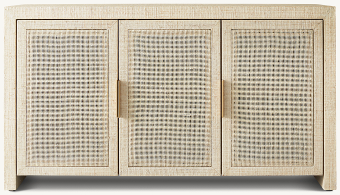 Burke Raffia Media Console