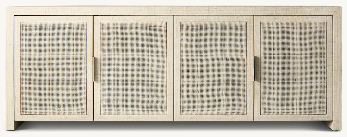 Burke Raffia Wide Media Console