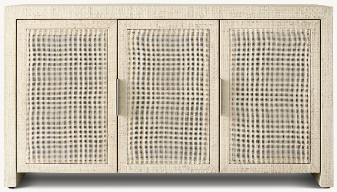 Burke Raffia Media Console