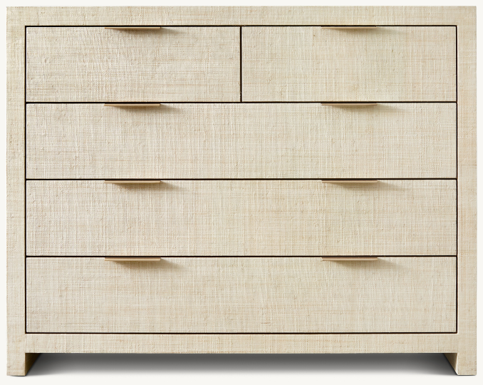 Front view of Burke Raffia Dresser 