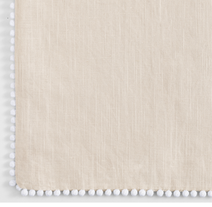 Petite Pom-Pom Linen-Cotton Bedding Swatch