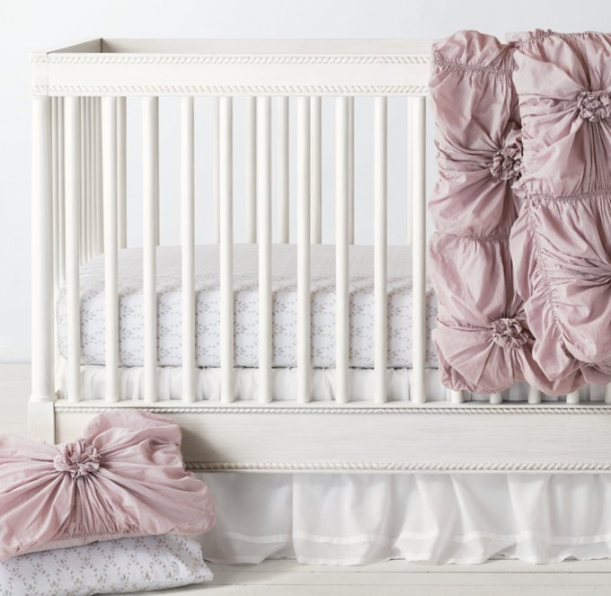 Gathered Knot & Petite Trellis Nursery Bedding Collection