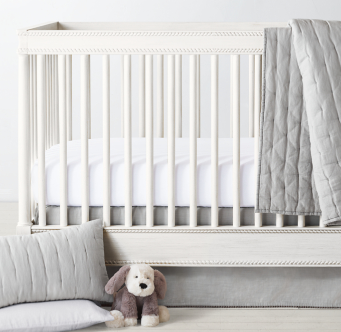 Washed Linen-Cotton Tufted & Washed Linen-Cotton Nursery Bedding Collection