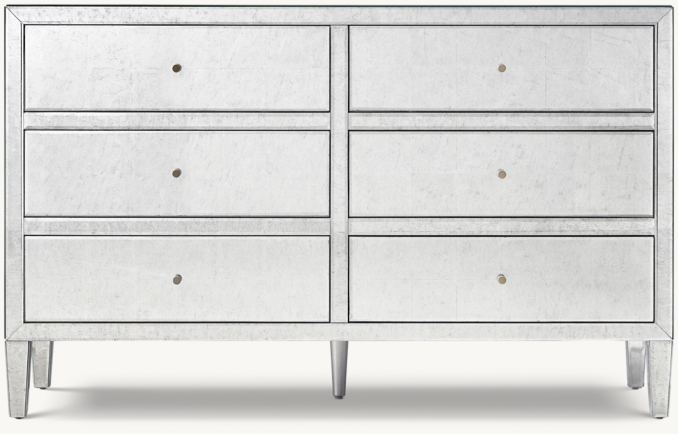 Front view of Beaumont Mirrored Wide Dresser 