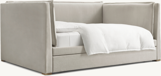 Three Quarter view of Sloane Upholstered Trundle Daybed 