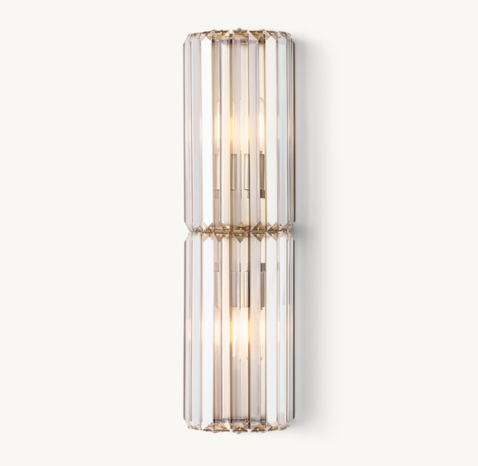 Elliana Crystal Grand Sconce - Antique Brass