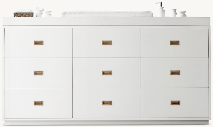 Front view of Avalon Extra-Wide Dresser & Topper Set 
