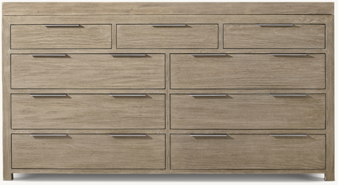 Laguna Extra-Wide Dresser & Topper Set