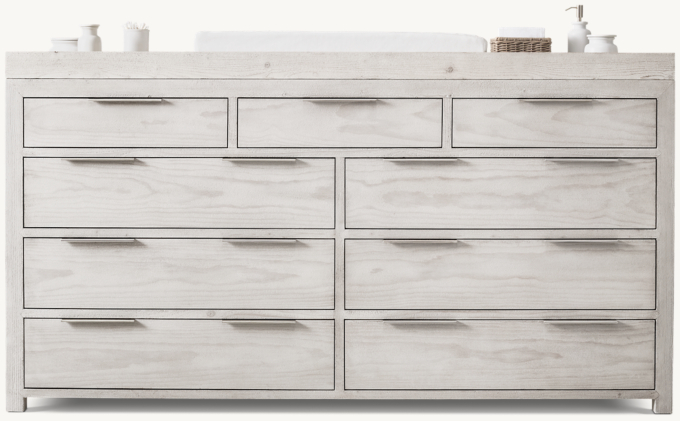 Laguna Extra-Wide Dresser &amp; Topper Set