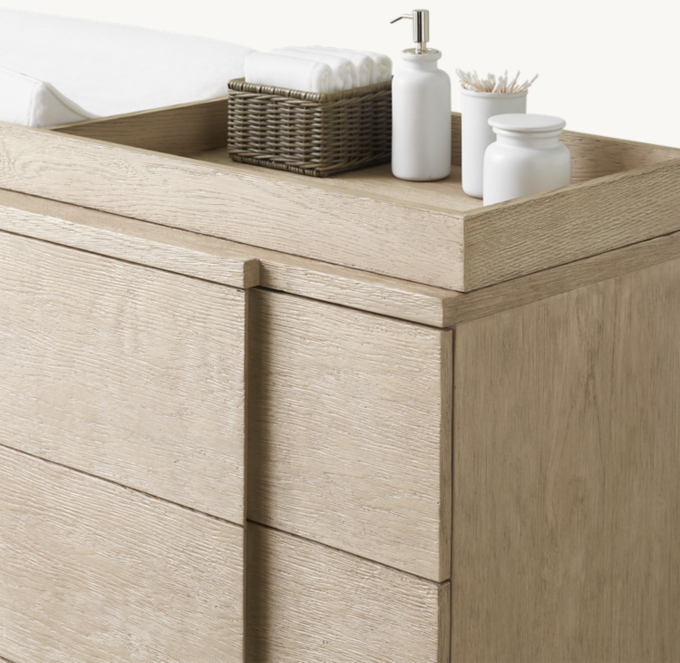 Three Quarter view of Cortina Wide Dresser & Topper Set 