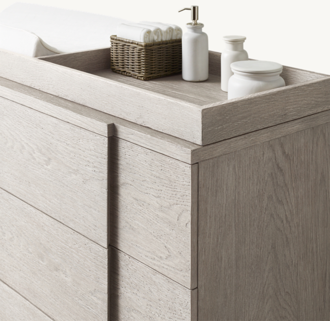 Three Quarter view of Cortina Wide Dresser & Topper Set 