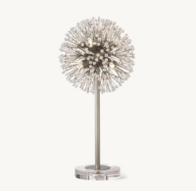 Front view of Arora Crystal Table Lamp  