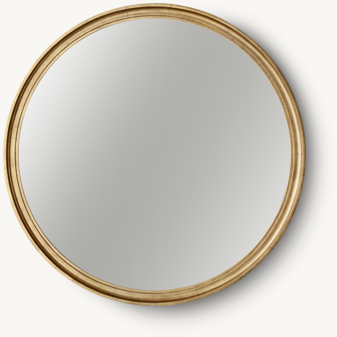 Villette Round Dresser Mirror - Gilt