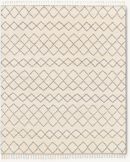 Overhead view of Escala Hand-Knotted Wool Shag Rug 