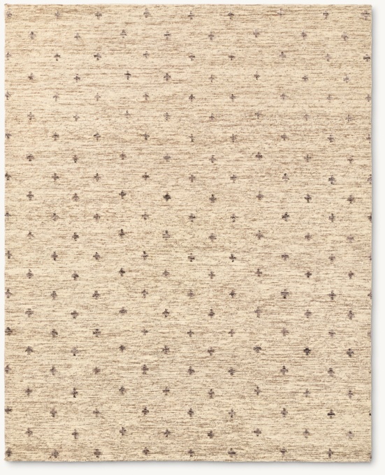 Overhead view of Plus-Sign Hand-Knotted Wool Rug 