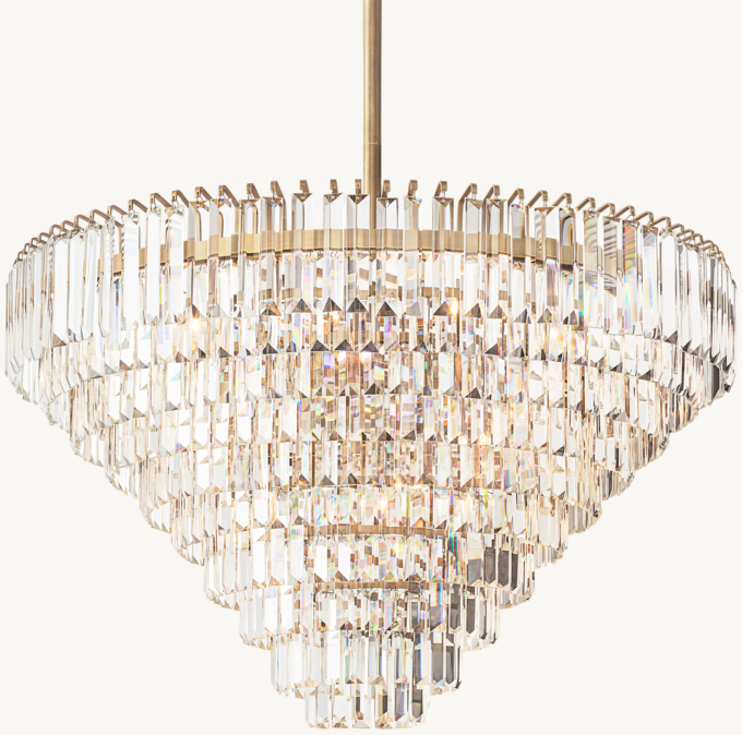 Mirabella Crystal Large Chandelier - Brass