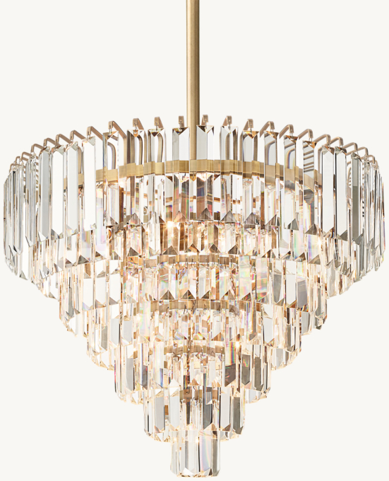 Mirabella Crystal Small Chandelier - Brass