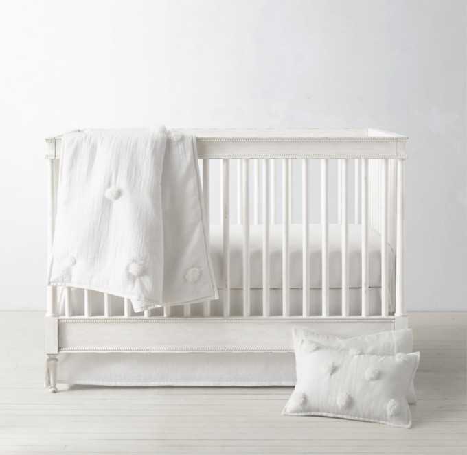 Pom-Pom Washed Cotton Gauze & Featherlight Washed Cotton Gauze Nursery Bedding Collection