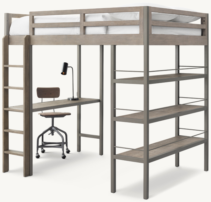 Three Quarter view of Kieran Study Loft Bed 