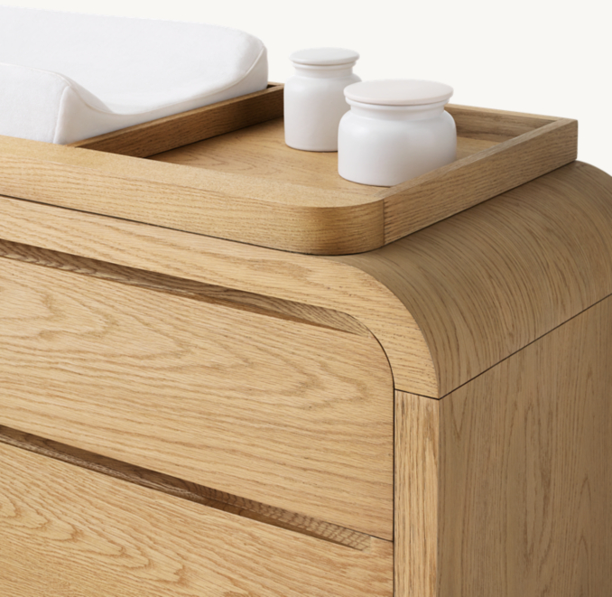 Three Quarter view of Olin Wide Dresser Topper 