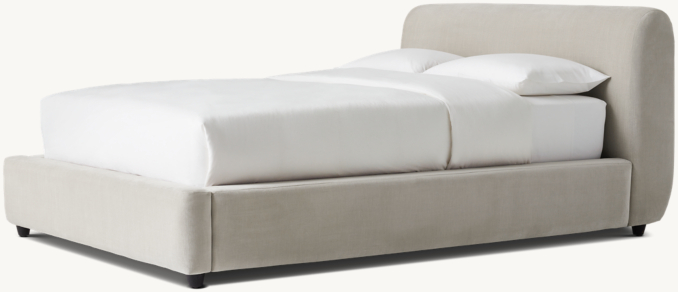 Three Quarter view of Sylvain Upholstered Bed 