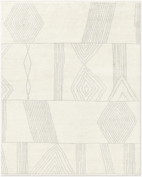 Overhead view of Minya Hand-Knotted Wool Rug 