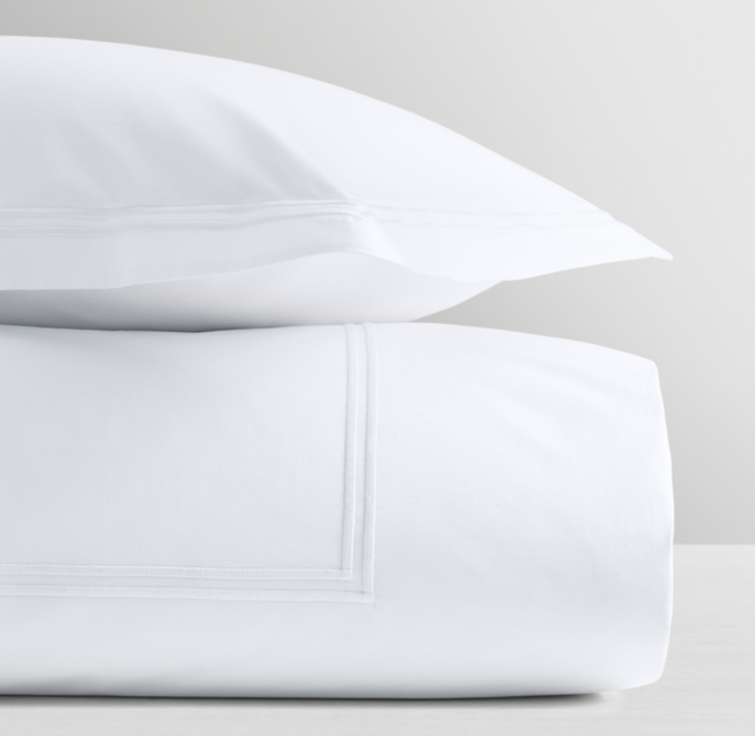Front Stacked view of Italian Satin Stitch Sham 