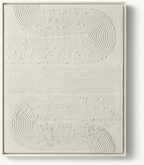 Front view of Raked Texture Wall Art 1 