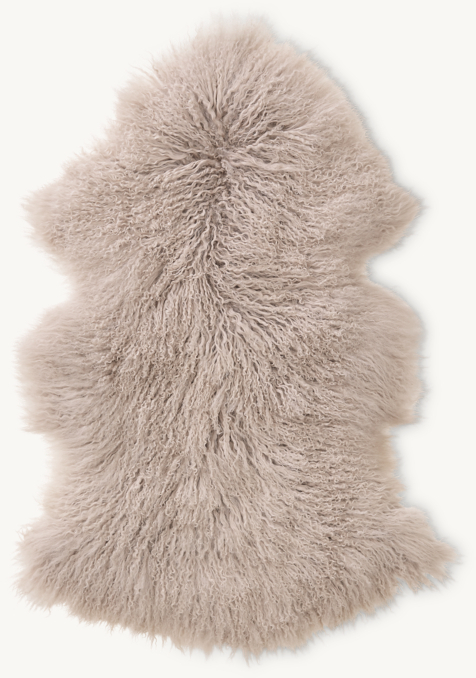Overhead view of Mongolian Lamb Pelt 