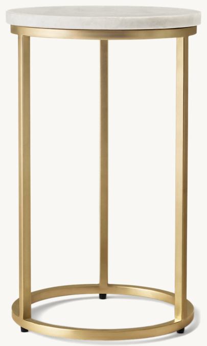 Serena Round Side Table - Brass | RH TEEN