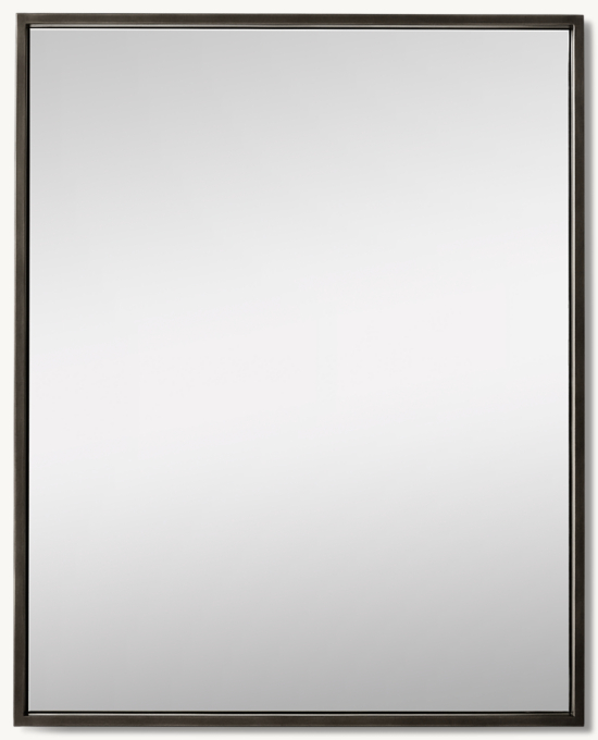 Front view of Fallon Shadow-Box Large Dresser Mirror - Bronze 
