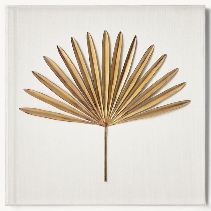 Tommy Mitchell: Gilded Palm Leaf Art - Small