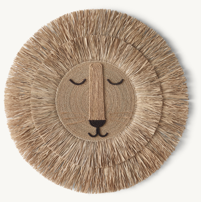 Raffia Lion Head