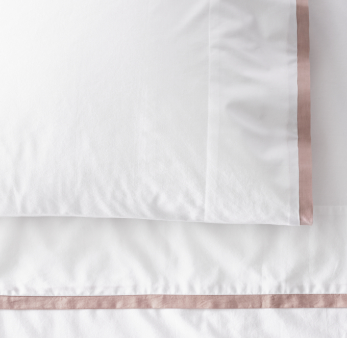 Overhead view of Edged Border Organic Sheet Set  