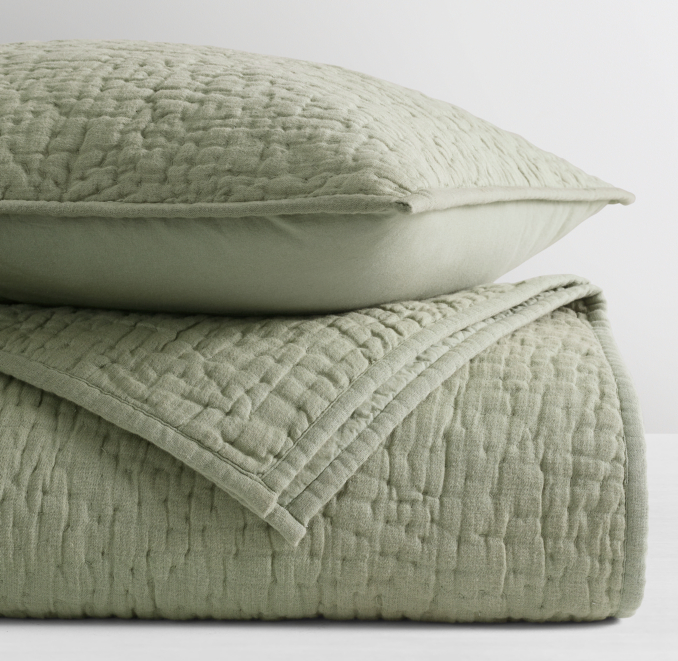 Washed Cotton Gauze Quilt RH