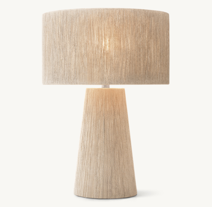 Front view of Melina Jute Table Lamp 