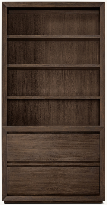 Front view of Callum 2-Drawer Bookcase 