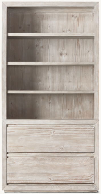 Front view of Callum 2-Drawer Bookcase 