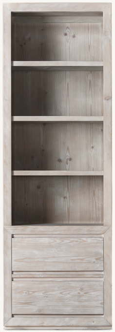 Front view of Callum Tall Media Bookcase Tower 